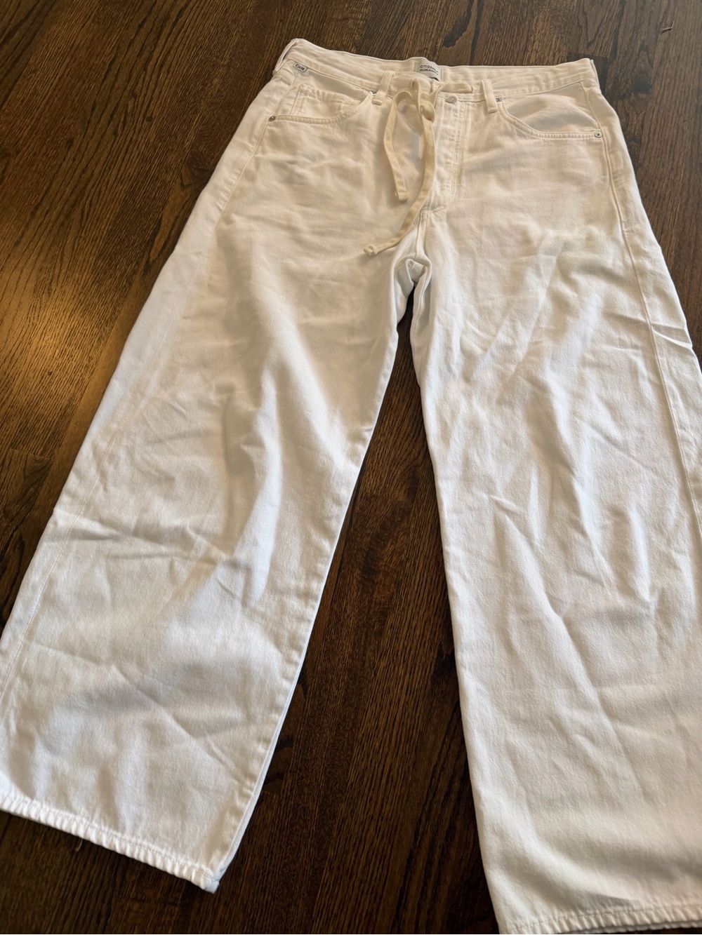 Citizens of Humanity Brynn Drawstring Wide-Leg Jeans Size 30 Tulip Lt Indigo - Picture 8 of 11